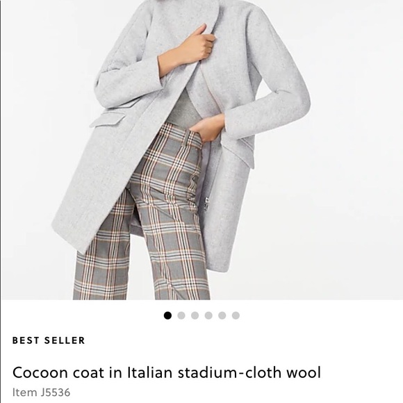 J Crew Cocoon Coat in Italian Stadium-cloth Wool - Picture 2 of 5